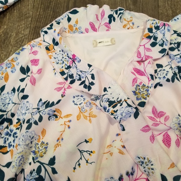 3/$20 Ruffled Cross Over Shirt - Picture 7 of 7